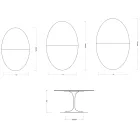 طاولة توليب من سارينين، ارتفاع 74 سم، قابلة للتمديد، مصنوعة من السيراميك اللامع فلوريم ستاتاريو - قرمزي Viadurini