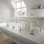 تصميم مدفأة كهربائية أرضية من زجاج ستار الشفاف Viadurini