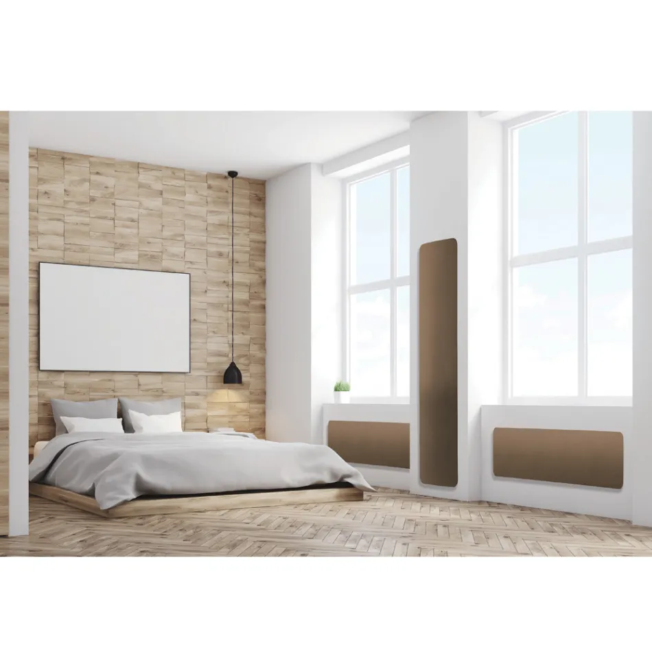 مدفأة كهربائية من مسحوق الرخام الإيطالي حتى 1000 واط - Stilee Viadurini