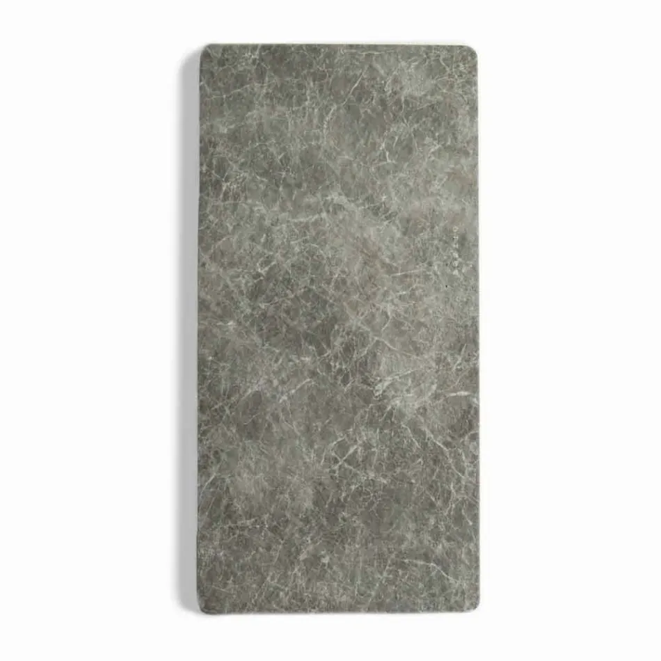 مدفأة كهربائية من الزجاج المقسّى مع لمسة نهائية من حجر جوني Viadurini