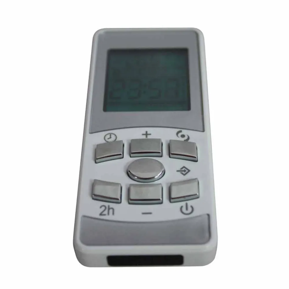 مدفأة كهربائية من الزجاج المقسّى مع لمسة نهائية من حجر جوني Viadurini