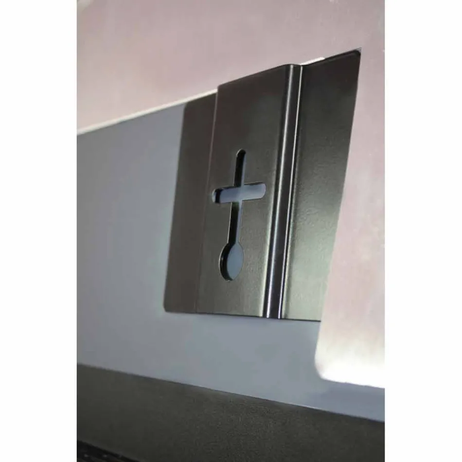 مدفأة كهربائية من الزجاج المقسّى مع لمسة نهائية من حجر جوني Viadurini