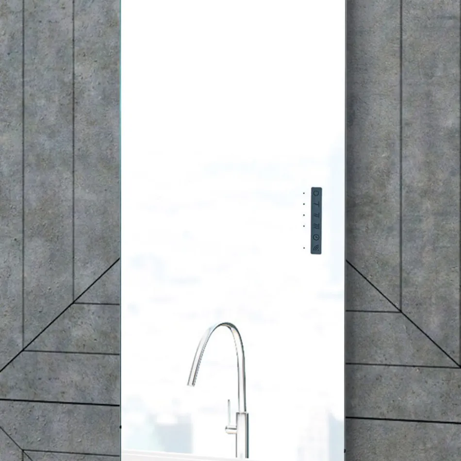 مدفأة كهربائية مصنوعة من الزجاج والألمنيوم صنع في إيطاليا - جليز Viadurini