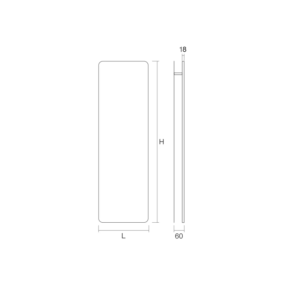 مدفأة كهربائية مصنوعة من الزجاج والألمنيوم صنع في إيطاليا - جليز Viadurini