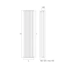 مشعاع هيدروليكي مع مجمعات أفقية وأنابيب رأسية - كولومبا Viadurini