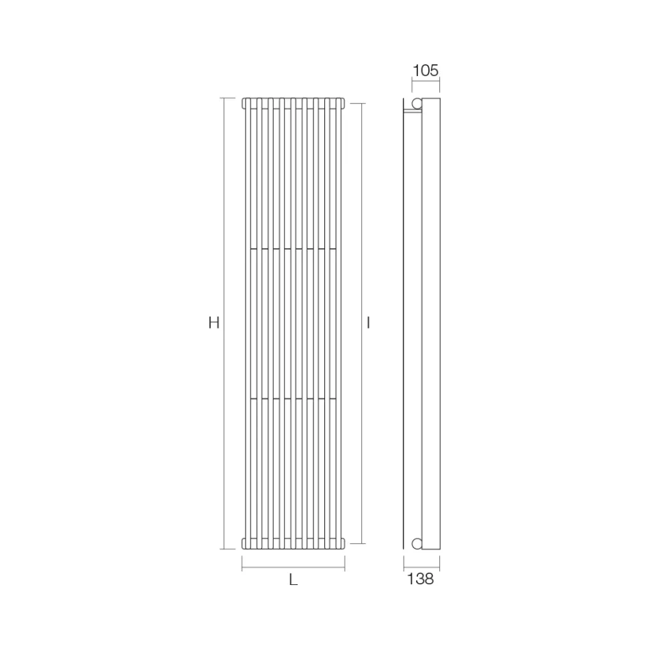 مشعاع هيدروليكي بسلسلة مزدوجة من العناصر المسطحة صنع في إيطاليا - مقدونيا Viadurini