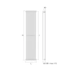 مشعاع هيدروليكي مع سلسلة من العناصر الرأسية المصنوعة في إيطاليا - كربون Viadurini