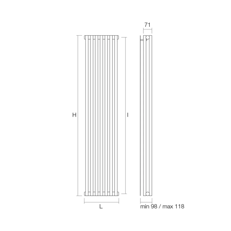 مشعاع هيدروليكي مصنوع من هيكل من الفولاذ الكربوني - آيس كريم Viadurini