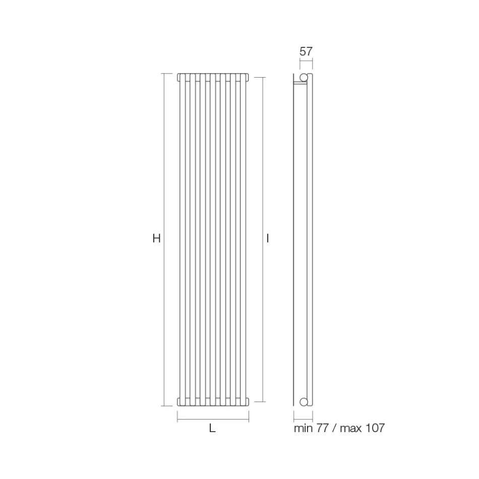 مشعاع هيدروليكي مصنوع من الفولاذ الكربوني صنع في إيطاليا - كانولي Viadurini