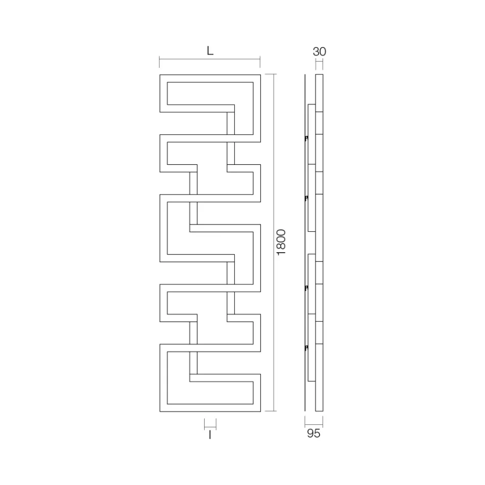 مشعاع هيدروليكي مصنوع من الفولاذ المقاوم للصدأ صنع في إيطاليا - فرن Viadurini