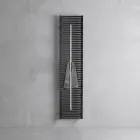 مدفأة من الفولاذ الكربوني مع حامل مناشف، صنع في إيطاليا - لوكس Viadurini