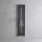 مدفأة فاخرة متعددة الاستخدامات مع حامل مناشف فولاذي، صنع في إيطاليا Viadurini