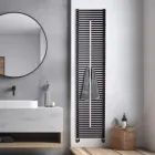 مدفأة فاخرة متعددة الاستخدامات مع حامل مناشف فولاذي، صنع في إيطاليا Viadurini