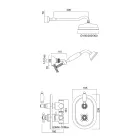 ترموستات دش مدمج بتصميم عتيق مصنوع من النحاس في إيطاليا - إليسيا Viadurini