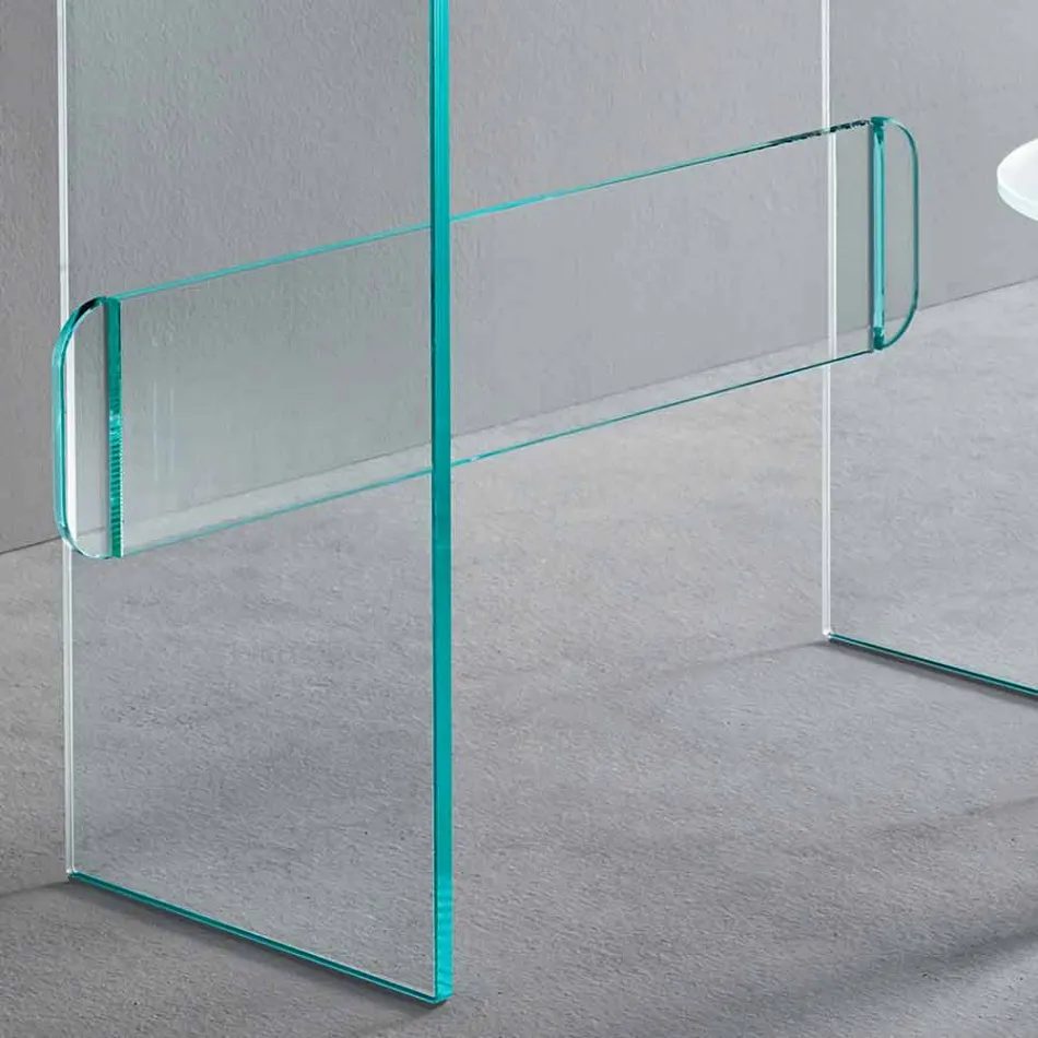 طاولة مكياج مع مرآة ودرج زجاجي - 3 تشطيبات - سالفي Viadurini