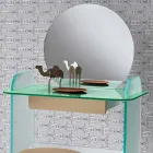 طاولة مكياج مع مرآة ودرج زجاجي - 3 تشطيبات - سالفي Viadurini