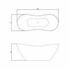 حوض استحمام حديث قائم بذاته مصنوع في إيطاليا راجوزا Viadurini