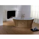 Bathtub freestanding cast iron painted and decorated Allen Viadurini