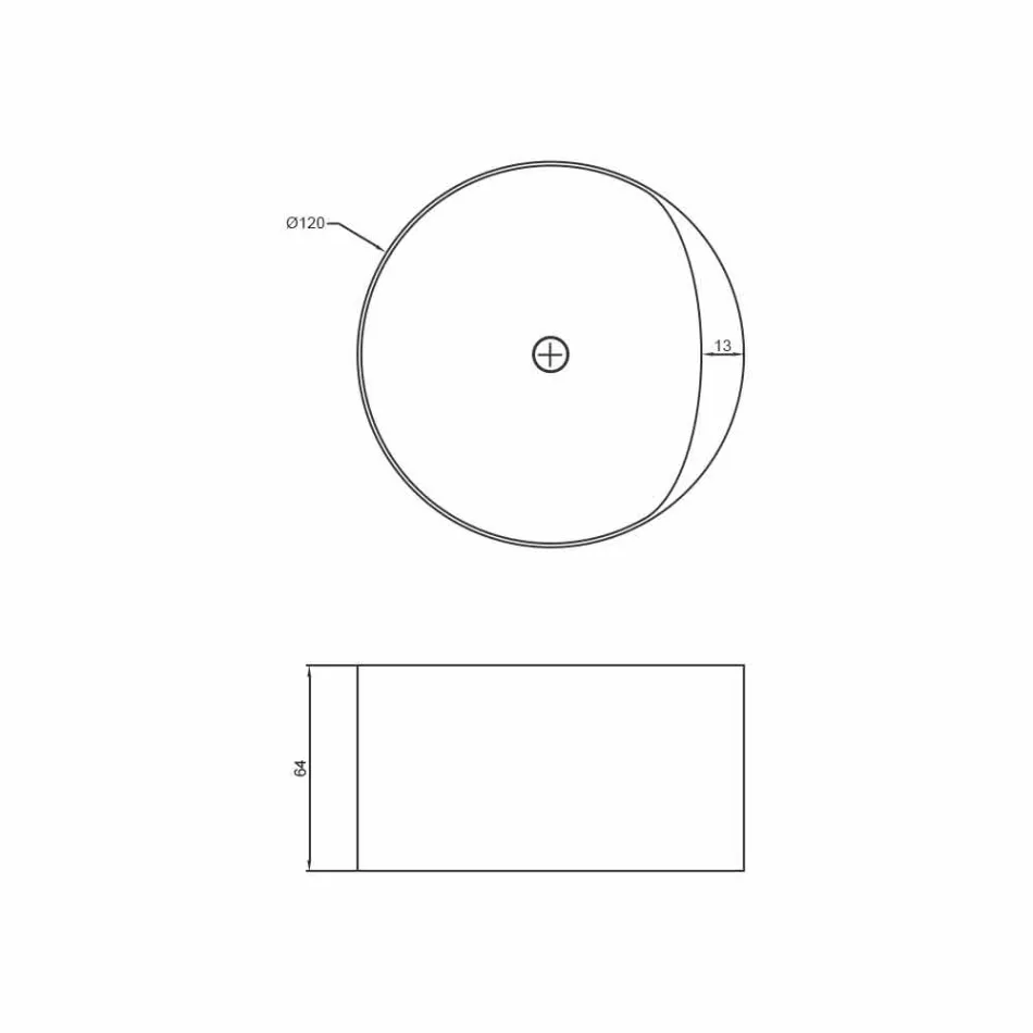 حوض استحمام قائم بذاته بتصميم دائري مصنوع في إيطاليا كريمونا Viadurini
