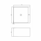 حوض استحمام مربع قائم بذاته مصنوع في إيطاليا من تصميم Argentera Viadurini