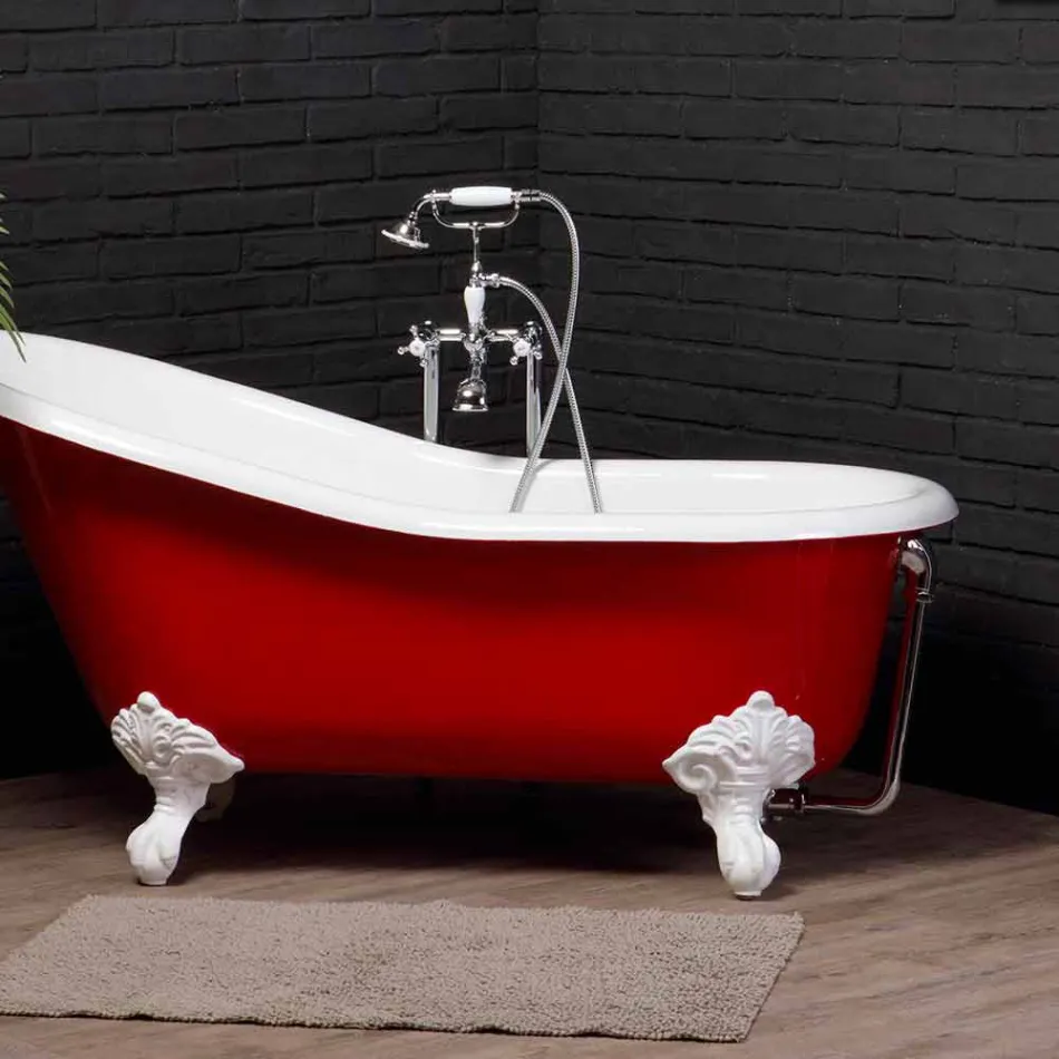 designer bath in cast iron with decorated feet Carrie Viadurini