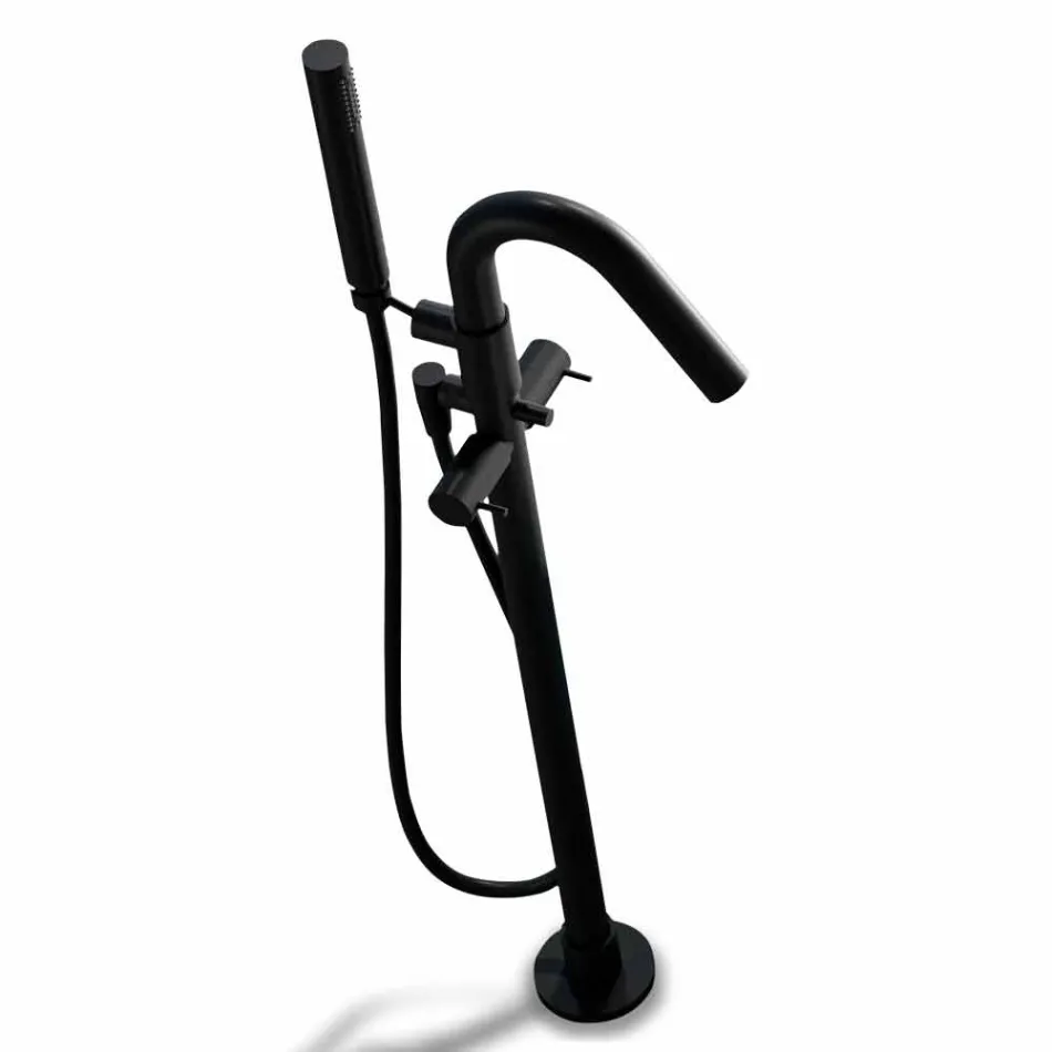 حوض استحمام قائم بذاته، تصميم سطح صلب لامع/غير لامع - حجاب Viadurini