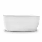 حوض استحمام قائم بذاته، تصميم سطح صلب لامع/غير لامع - حجاب Viadurini