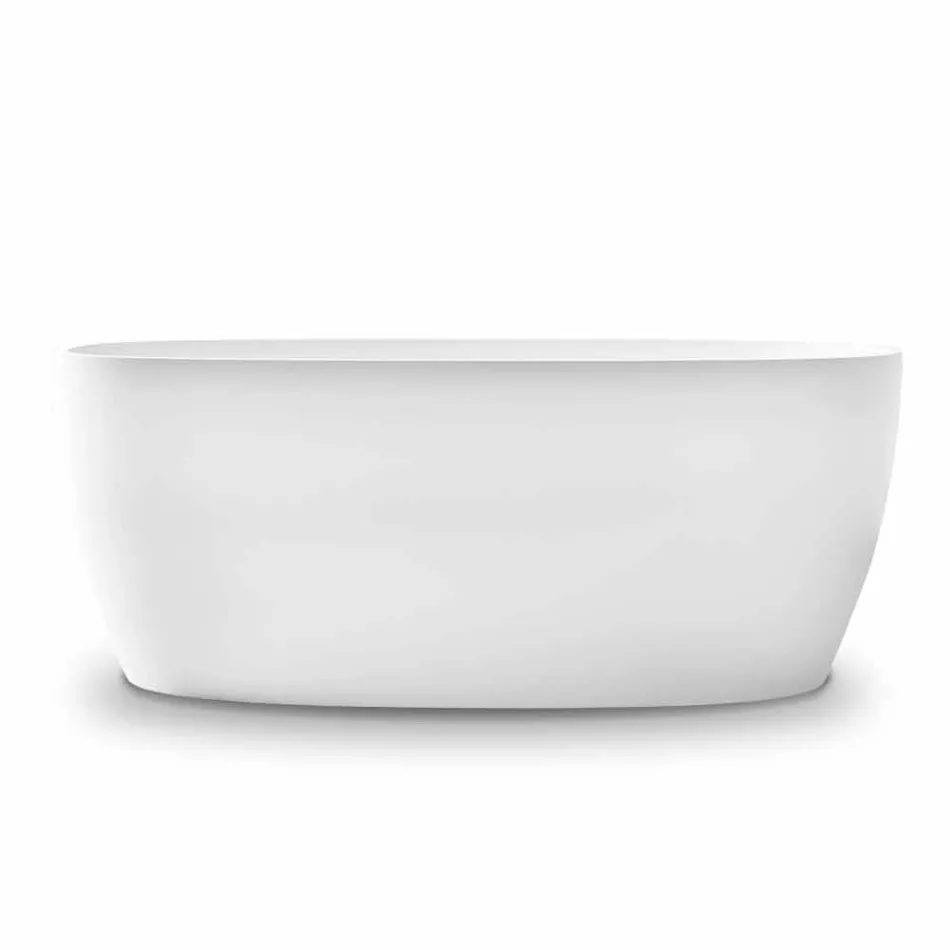 حوض استحمام قائم بذاته، تصميم سطح صلب لامع/غير لامع - حجاب Viadurini