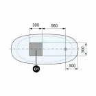 حوض استحمام قائم بذاته، تصميم سطح صلب لامع/غير لامع - حجاب Viadurini