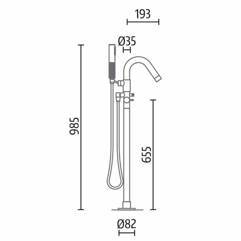 حوض استحمام قائم بذاته، تصميم سطح صلب لامع/غير لامع - حجاب Viadurini