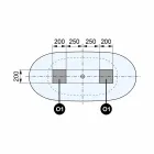 حوض استحمام قائم بذاته، صنع في إيطاليا، بسطح صلب - فلو Viadurini