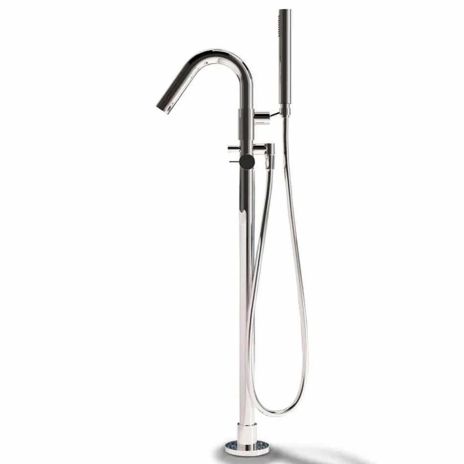 حوض استحمام قائم بذاته، صنع في إيطاليا، بسطح صلب - فلو Viadurini