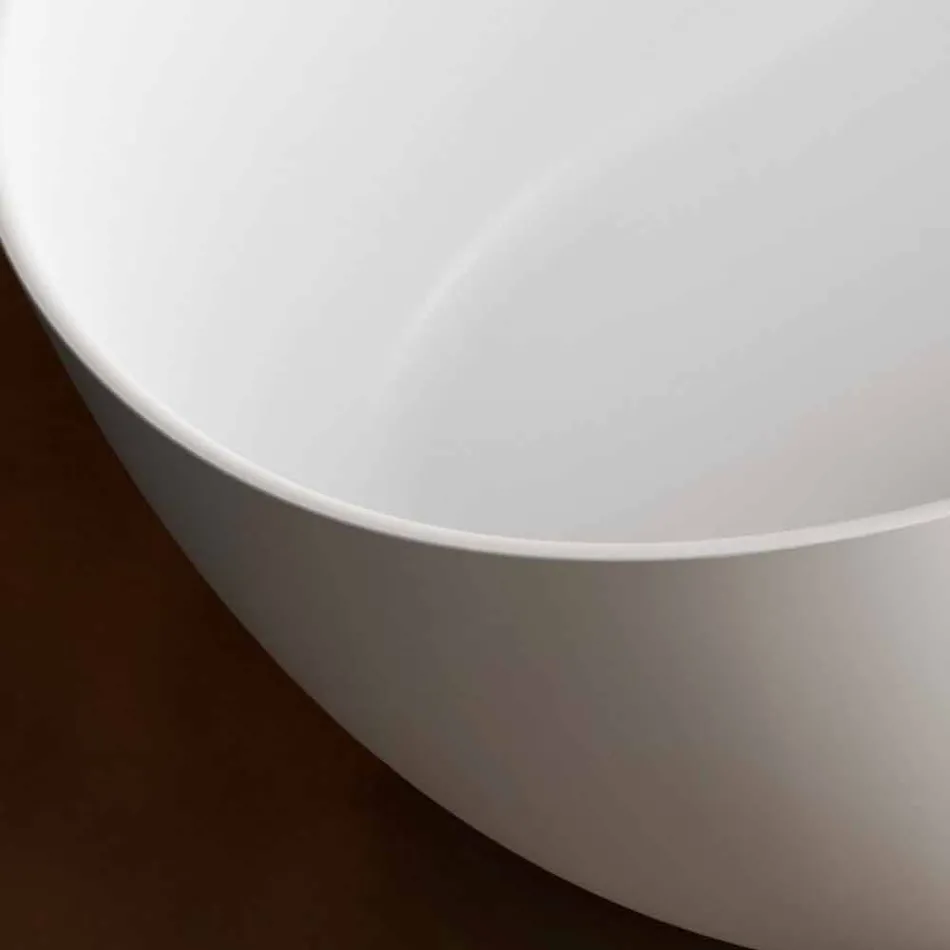 حوض استحمام قائم بذاته، صنع في إيطاليا، بسطح صلب - فلو Viadurini