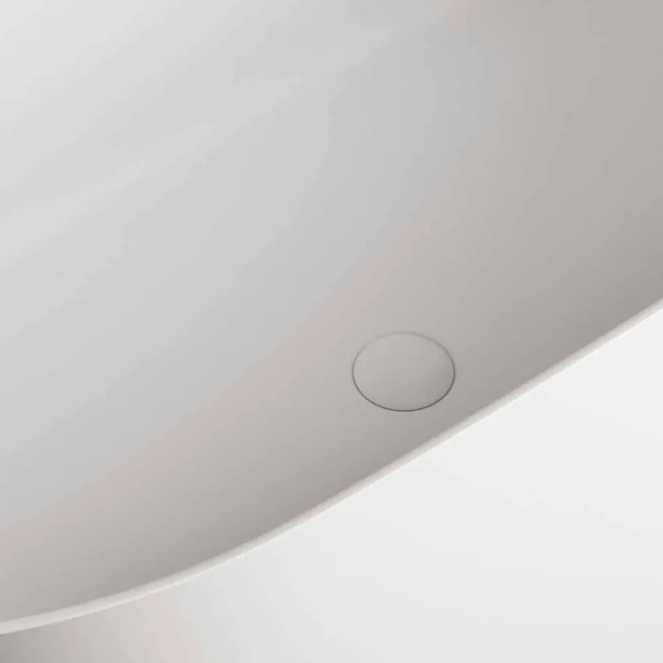 حوض استحمام قائم بذاته، صنع في إيطاليا، بسطح صلب - فلو Viadurini