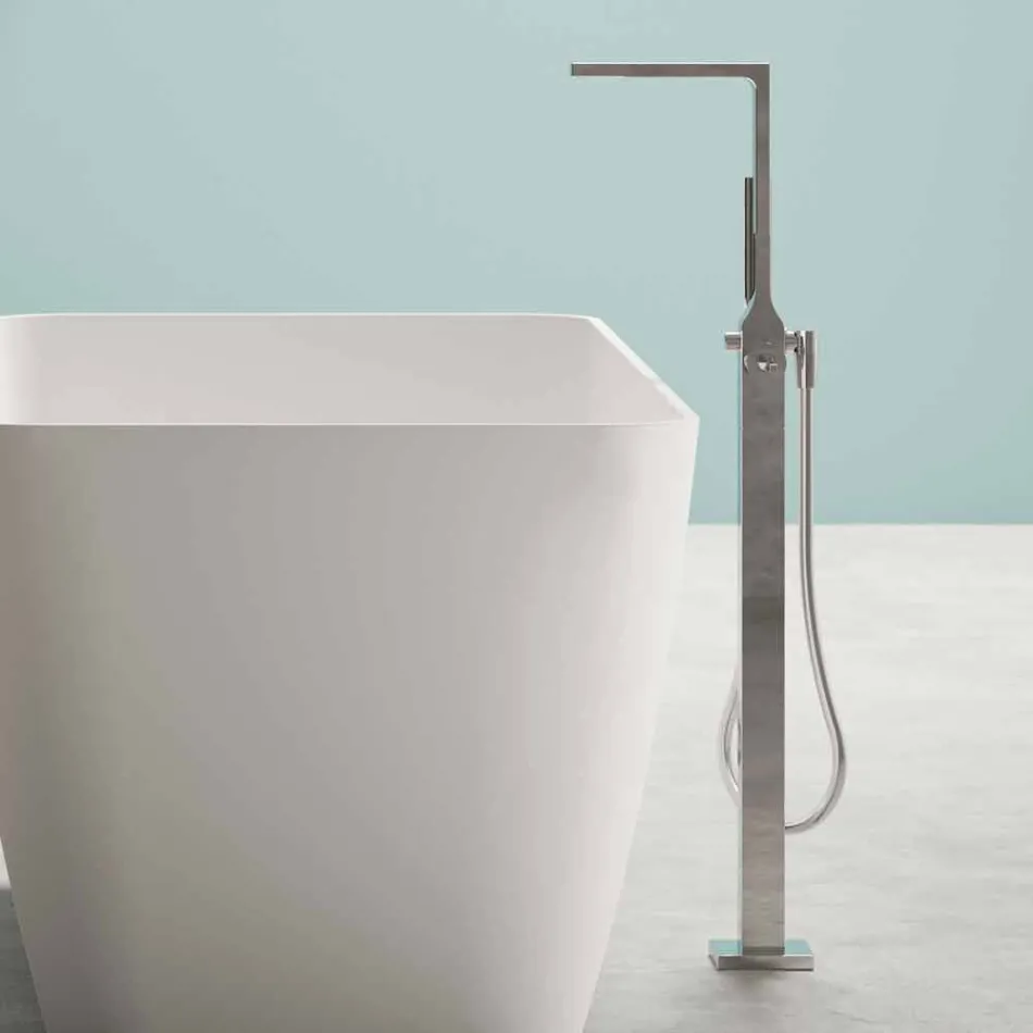 حمام مستقل بتصميم حديث باللون الأبيض اللامع أو غير اللامع - وجه Viadurini