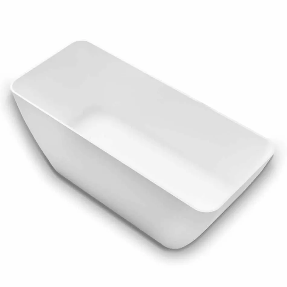 حمام مستقل بتصميم حديث باللون الأبيض اللامع أو غير اللامع - وجه Viadurini