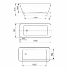 حمام مستقل بتصميم حديث باللون الأبيض اللامع أو غير اللامع - وجه Viadurini