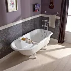 حوض استحمام بتصميم عتيق قائم بذاته من الحديد الزهر الأبيض، صنع في إيطاليا - مروة Viadurini