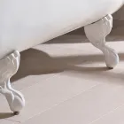 حوض استحمام بتصميم عتيق قائم بذاته من الحديد الزهر الأبيض، صنع في إيطاليا - مروة Viadurini