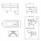 حوض استحمام بتصميم عتيق قائم بذاته من الحديد الزهر الأبيض، صنع في إيطاليا - مروة Viadurini