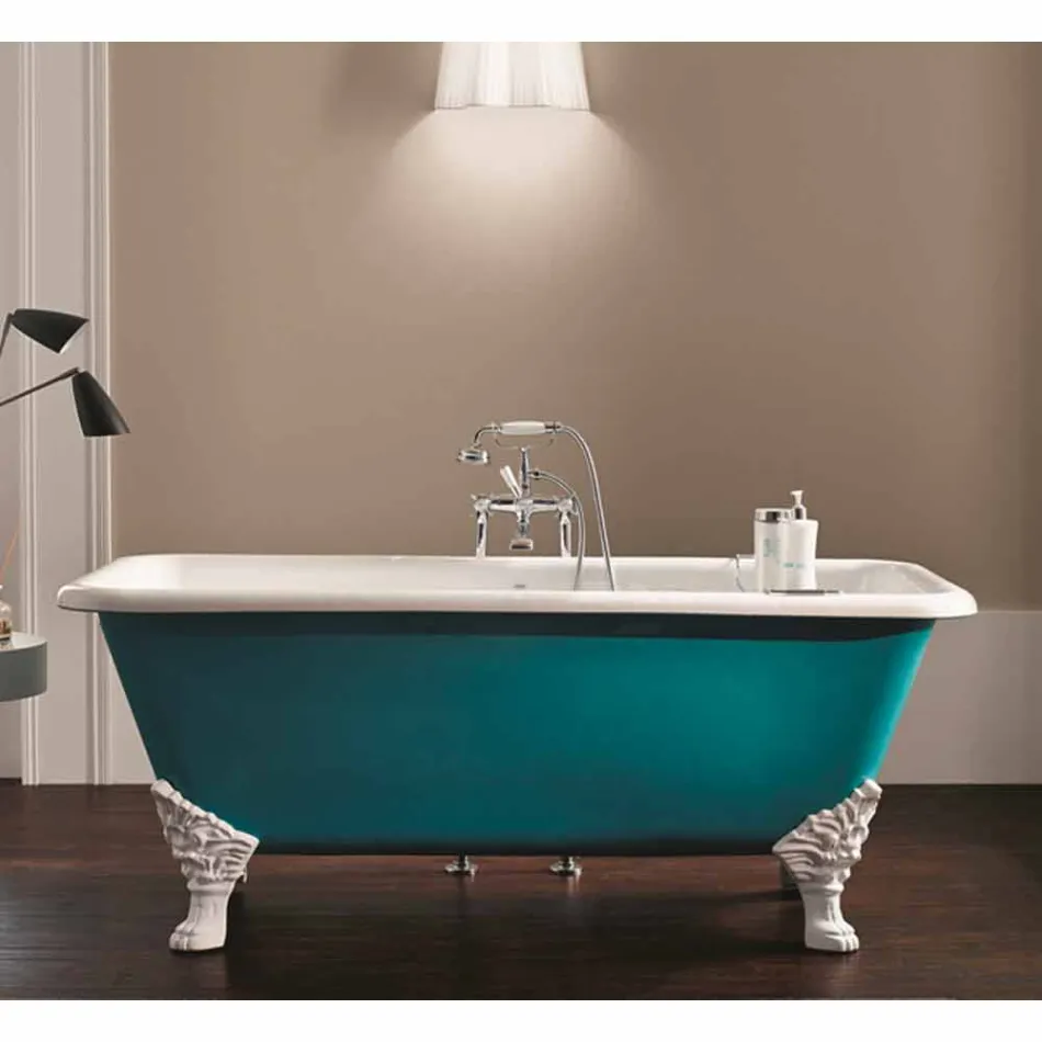 Bath design freestanding cast iron with decorated feet Wanda Viadurini