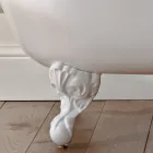 حوض استحمام عتيق قائم بذاته من الحديد الزهر الأبيض، صنع في إيطاليا - بولينا Viadurini