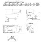 حوض استحمام عتيق قائم بذاته من الحديد الزهر الأبيض، صنع في إيطاليا - بولينا Viadurini