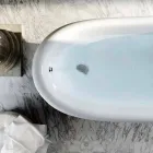 حوض استحمام قائم بذاته من الراتينج الأزرق بتصميم كلاسيكي، فريجونا Viadurini