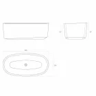 حوض استحمام قائم بذاته بتصميم أحادي الكتلة، تم إنتاجه في إيطاليا، دونجو Viadurini