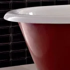 حوض استحمام عتيق قائم بذاته بأرجل من الحديد الزهر، صنع في إيطاليا - نايكي Viadurini