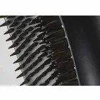 مزهرية داخلية طويلة من السيراميك الأسود غير اللامع والفولاذ، صنع في إيطاليا - جيسولو Viadurini