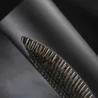 مزهرية داخلية طويلة من السيراميك الأسود غير اللامع والفولاذ، صنع في إيطاليا - جيسولو Viadurini