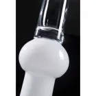 مزهرية داخلية طويلة من الزجاج الشفاف والأبيض، صنع في إيطاليا - لودوفيكو Viadurini