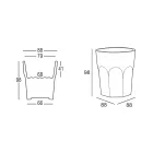 مزهرية زخرفية طويلة على شكل زجاج من البولي إيثيلين، صنع في إيطاليا - بوكا Viadurini